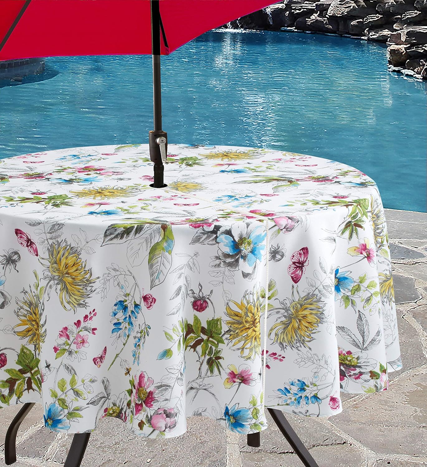 Best table cloth round with umbrella hole