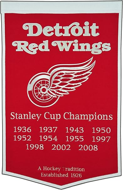 Amazon Com Nhl Detroit Red Wings Dynasty Banner Wall Banners