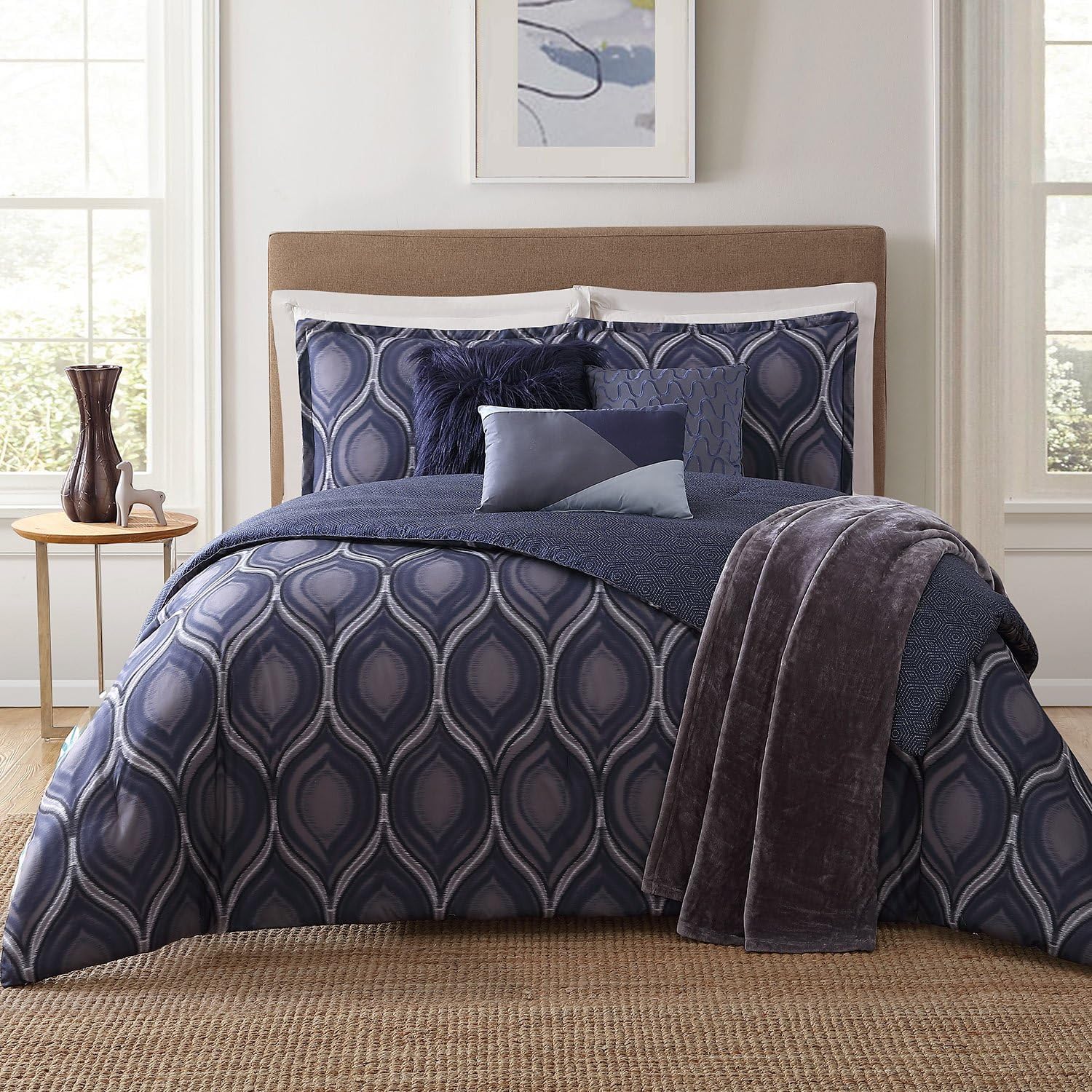 Jennifer Adams Home 7 Piece Comforter Set Jennifer Adams 7PC, Full