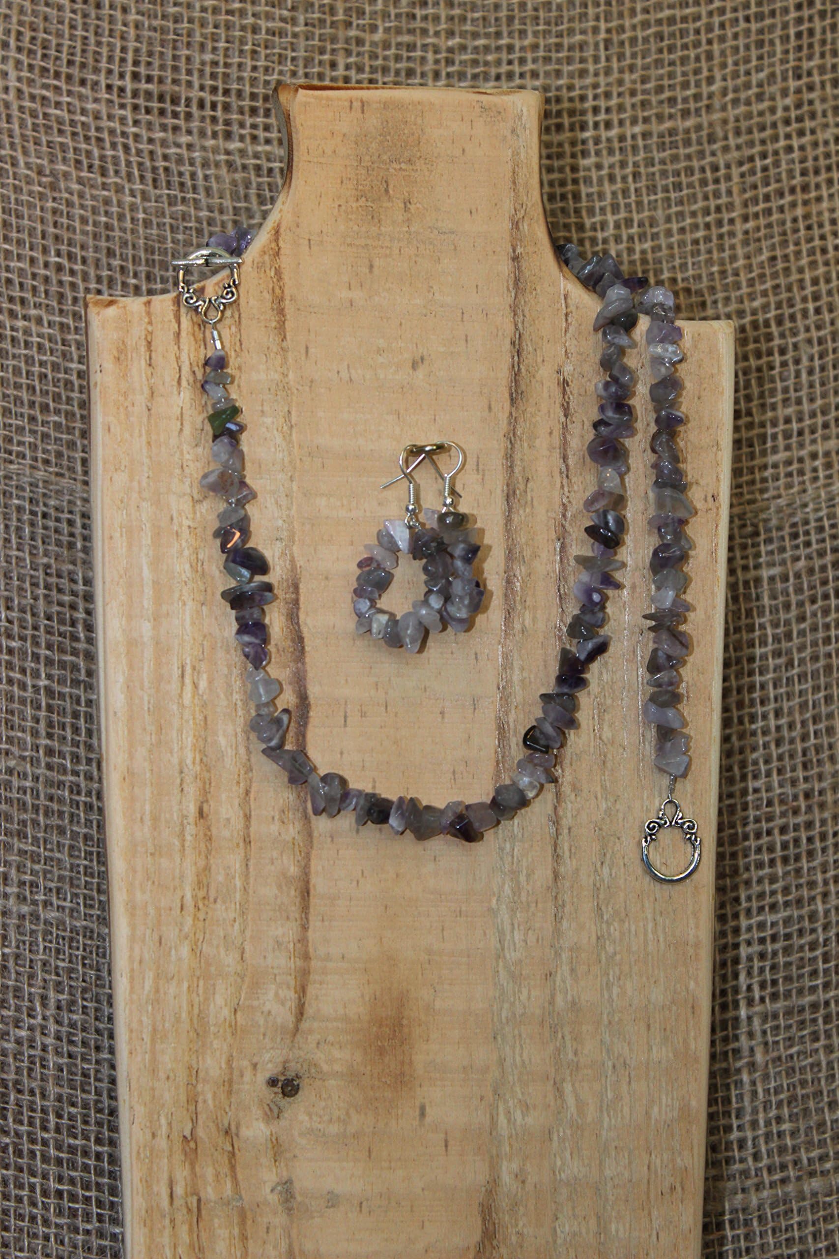 Amethyst Necklace, Earring & Bracelet Set