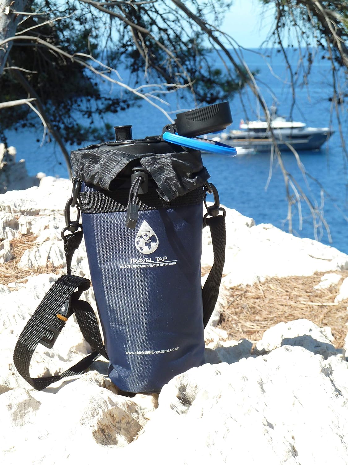 NEW 2020 drinkSAFE Travel Tap Folding micro purification filter bottle with insulated protective