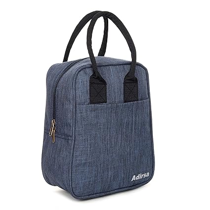 navy blue lunch bag