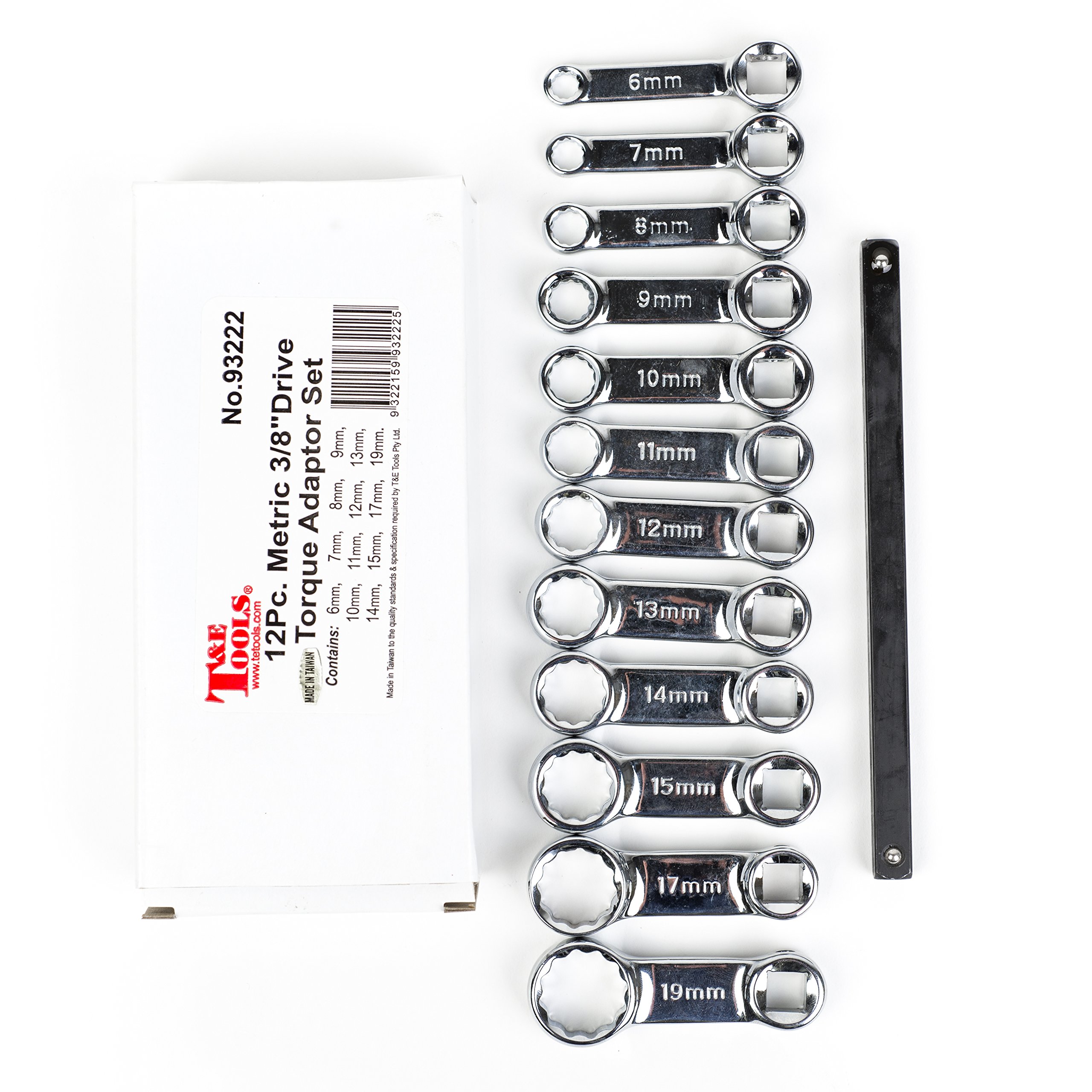 TE Tools 93222 Drive Metric Torque Adapter Set Category Wrenches, 12