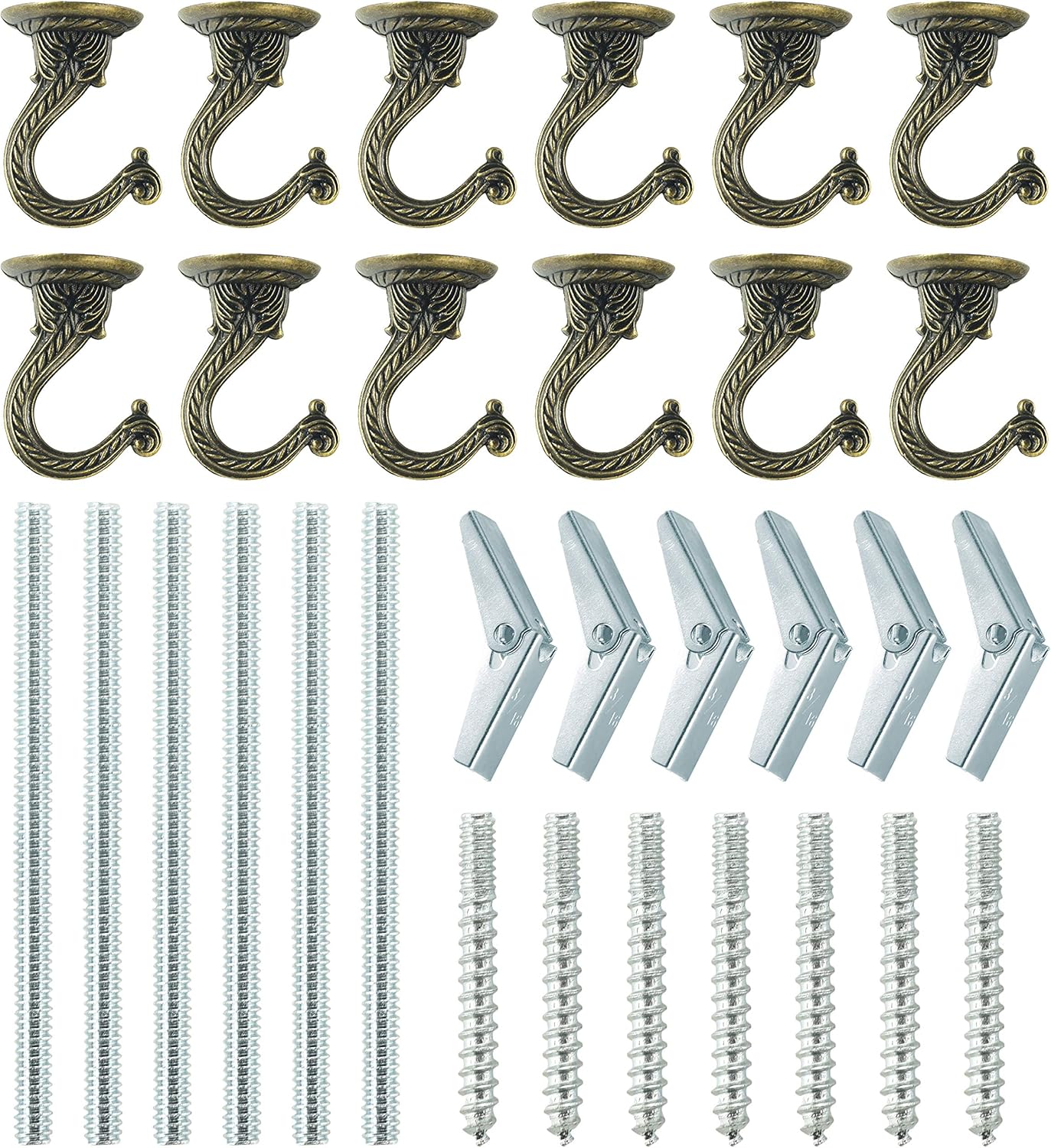 Amazon Com Pack Of 12 Complete Sets Heavy Duty Metal Ceiling