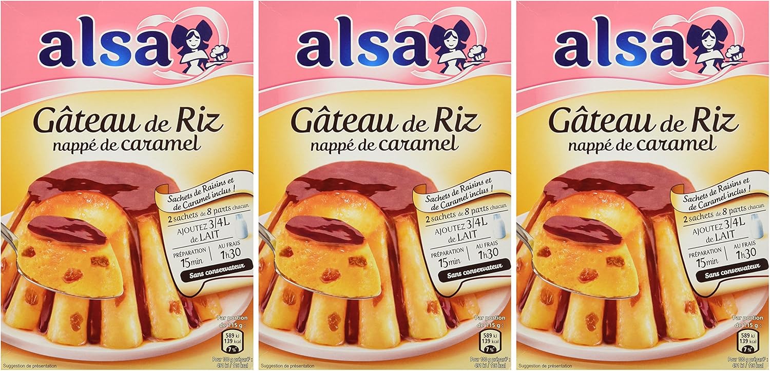 Alsa Preparation Gateau De Riz Nappage Caramel 2 Sachets 400g