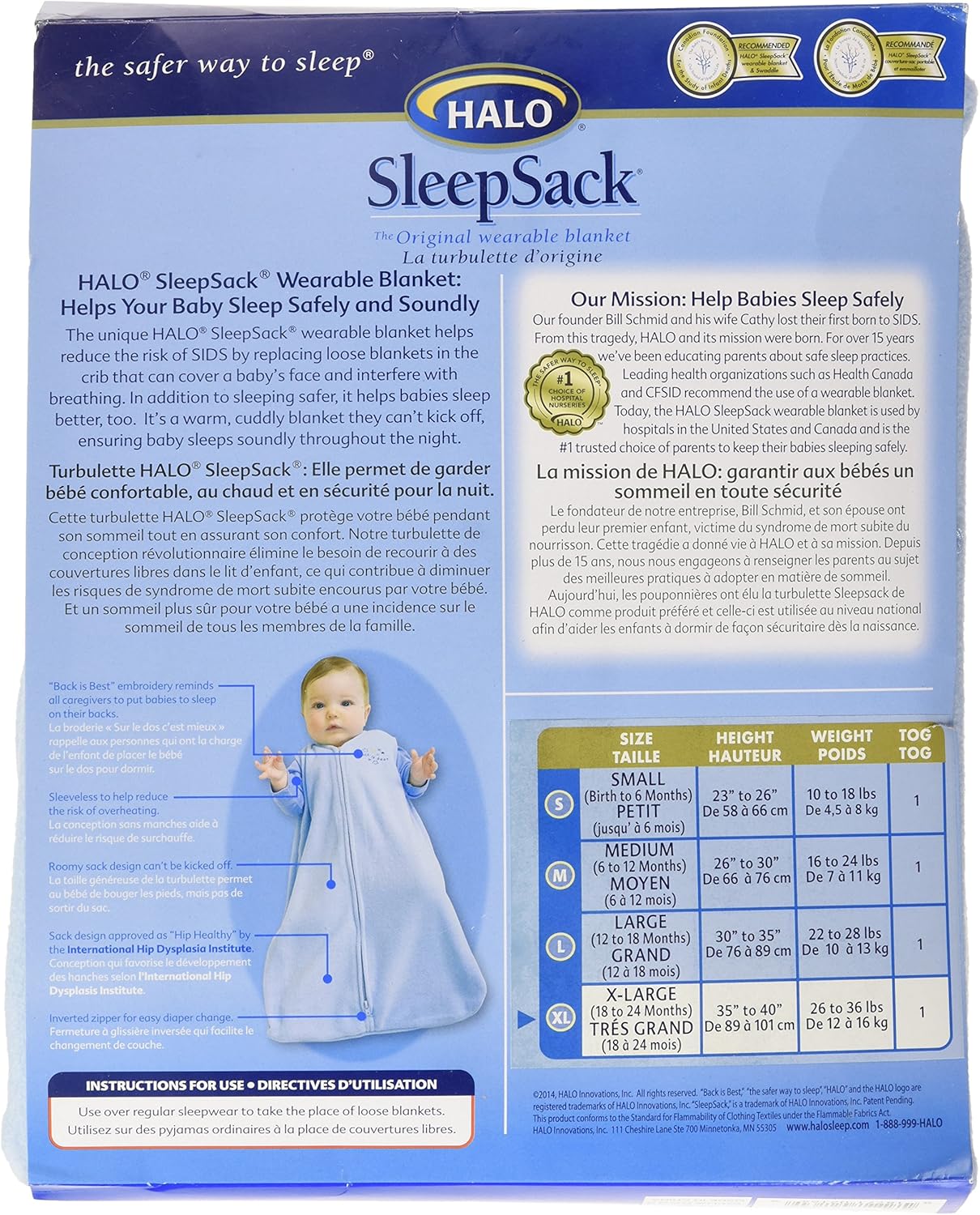 extra large halo sleep sack