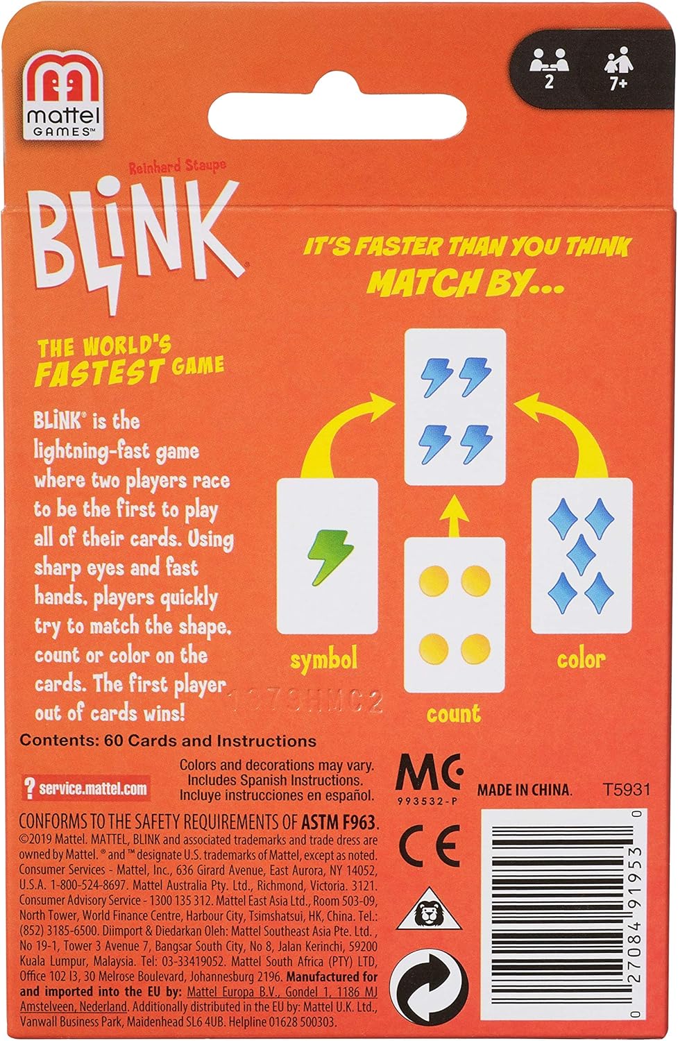 Mattel Games Blink Card Game The World's Fastest Game: Toys & Games