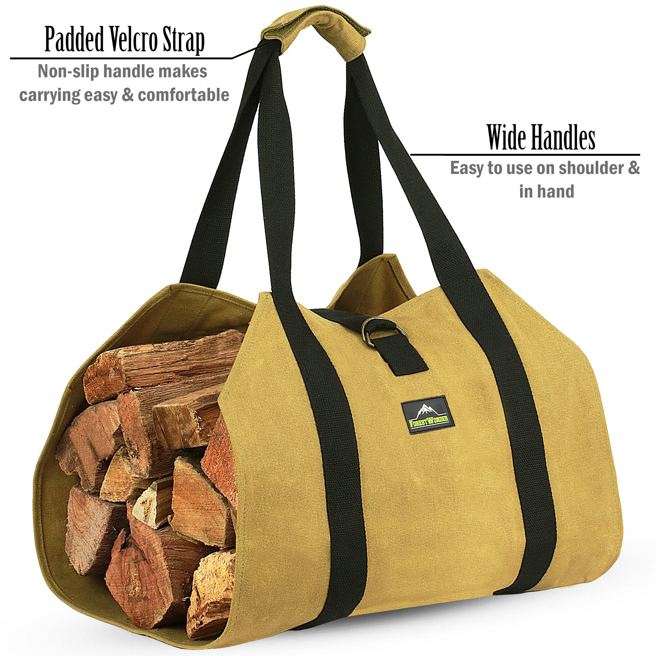 ForestWonder Firewood Carrier Log Carrier Wood Carrying Bag for