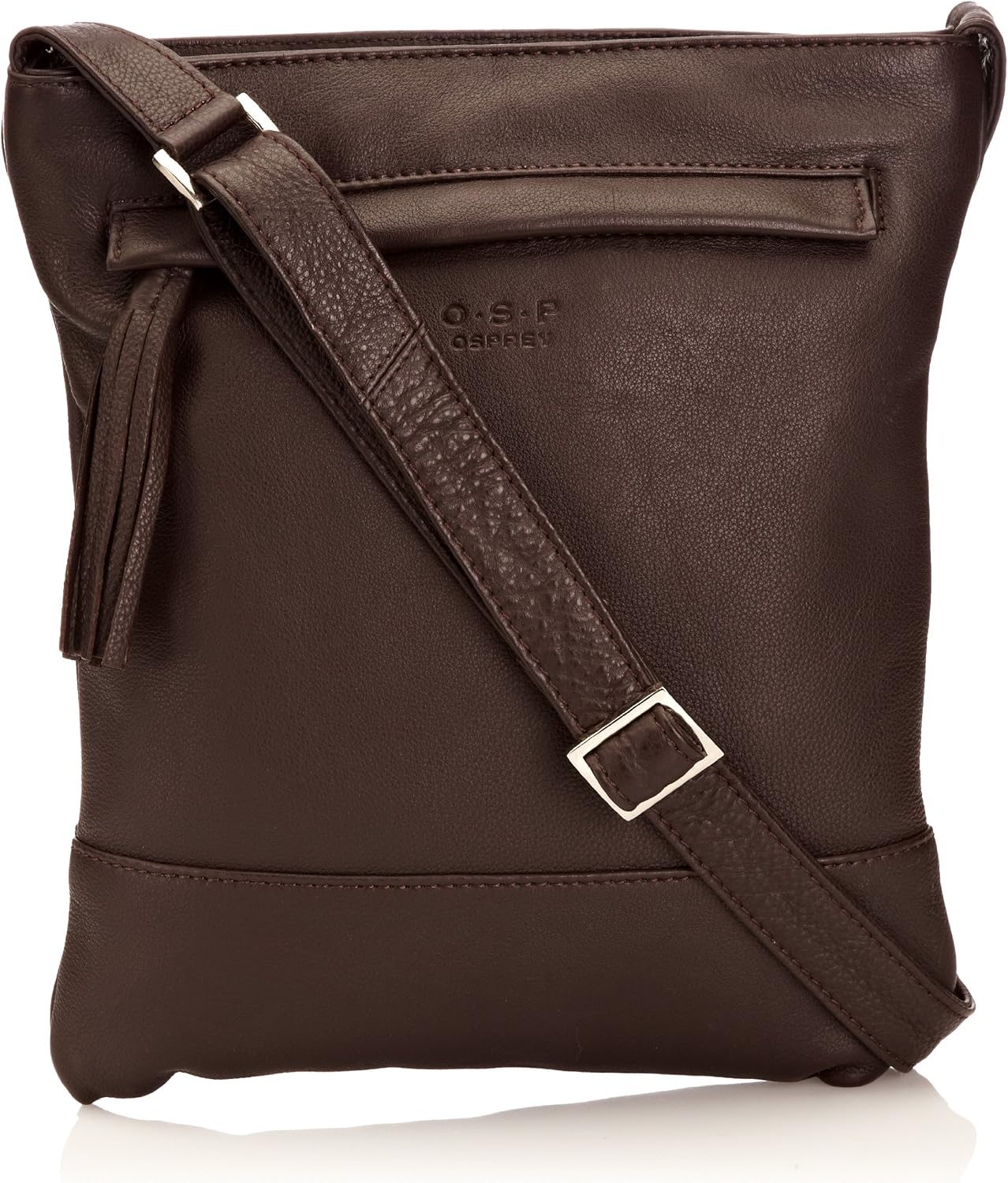 Osprey London Women's Brusselsnappa Cross Body Bag Brown 120558310