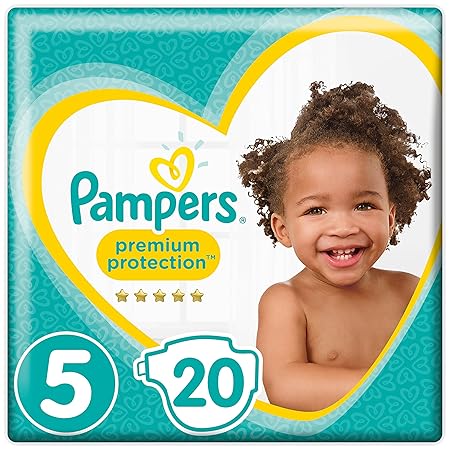 Pampers Premium Protection, Größe 5 Junior 11-16 kg Tragepack, 1er Pack (1 x 20 Stück)