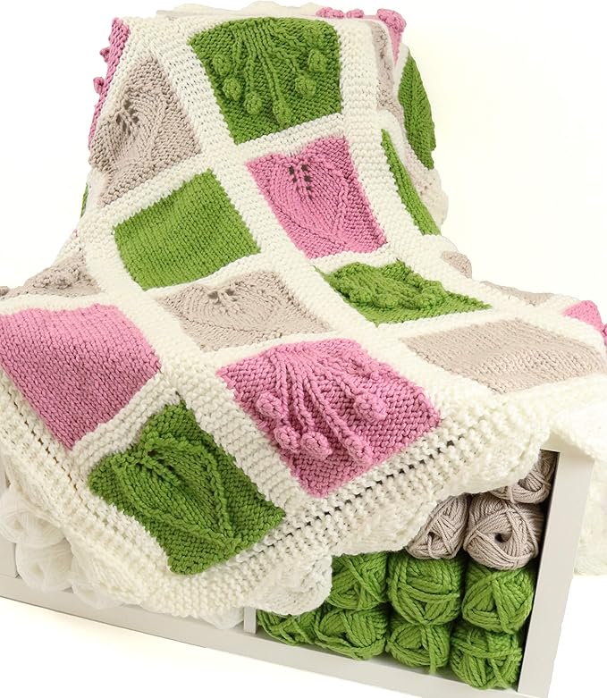 Marriner Blanket Kit Super Chunky Knitting Botanical Knitted