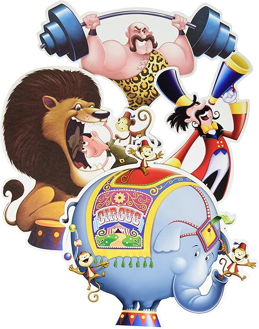 Amazon Com Circus Cutouts 4 Pkg Childrens Party Decorations