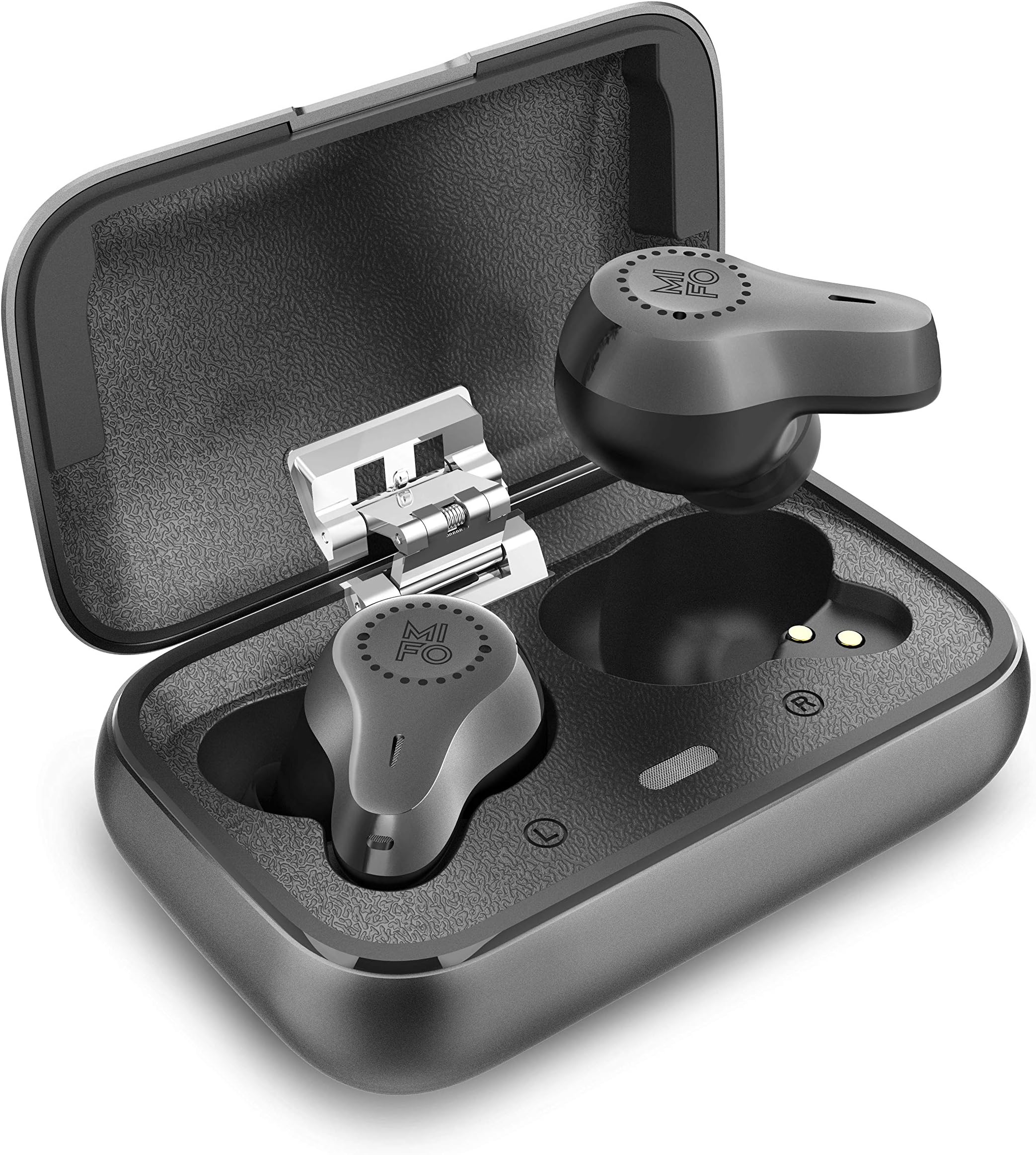 True Wireless Earbuds TWS mifo O7 Qualcomm APT-X Bluetooth 5.0 Hi-Fi Stereo Sound CVC 8.0 Noise Cancelling in-Ear Sport Wireless Headphones Built-in Mic IPX7 Waterproof Earphone with Charging Case