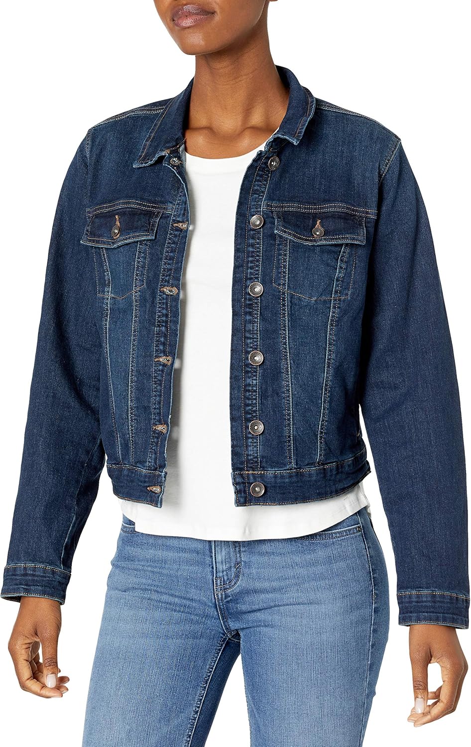 CHAPS Jeans womens Classic Denim Jean Jacket Amazon.ca Clothing