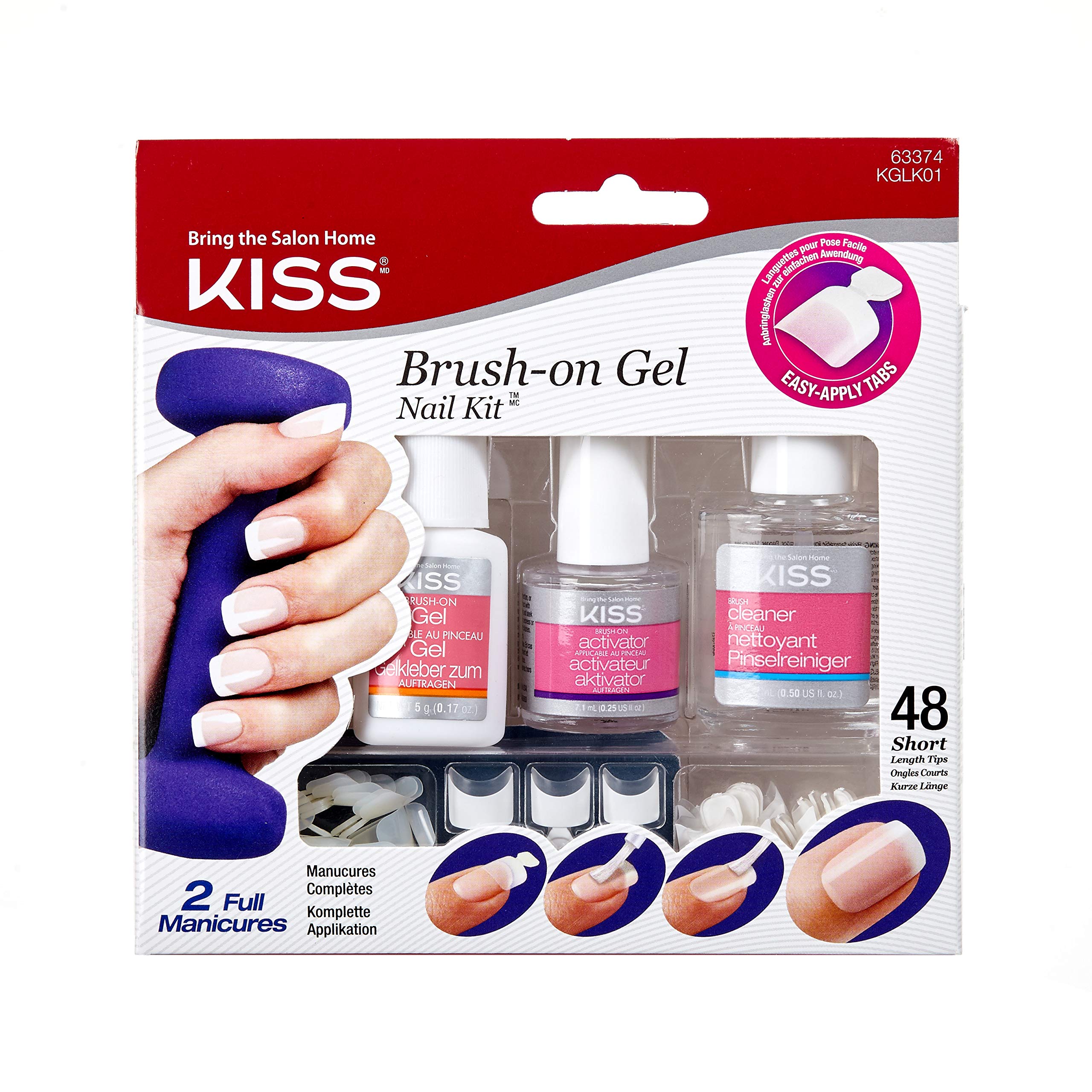 Kiss BrushOn Gel Nail Kit (KGLK01) (1 PACK) Buy Online in United Arab