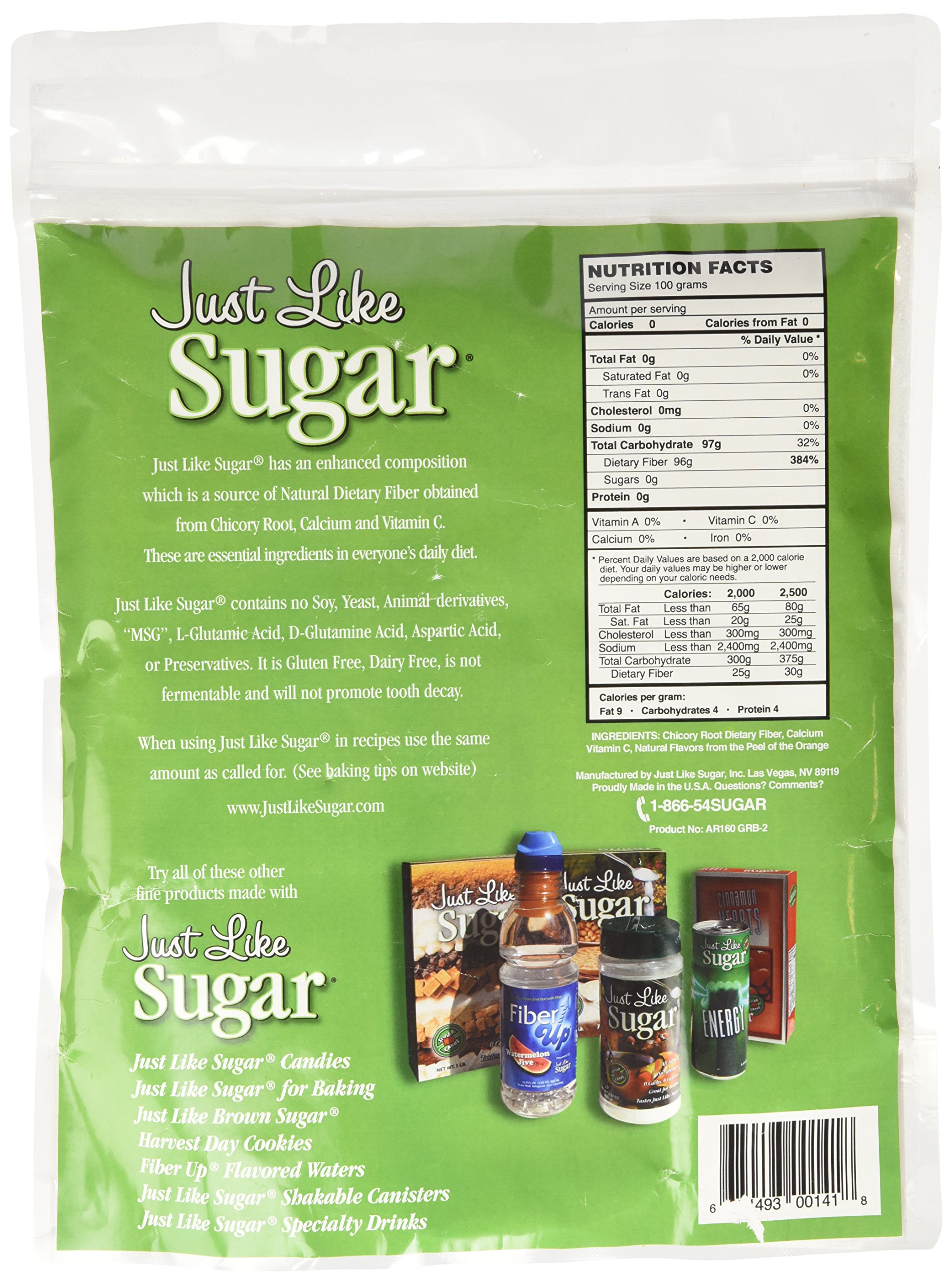 Just Like Sugar Table Top Natural Sweetener (Chicory Root Sugar