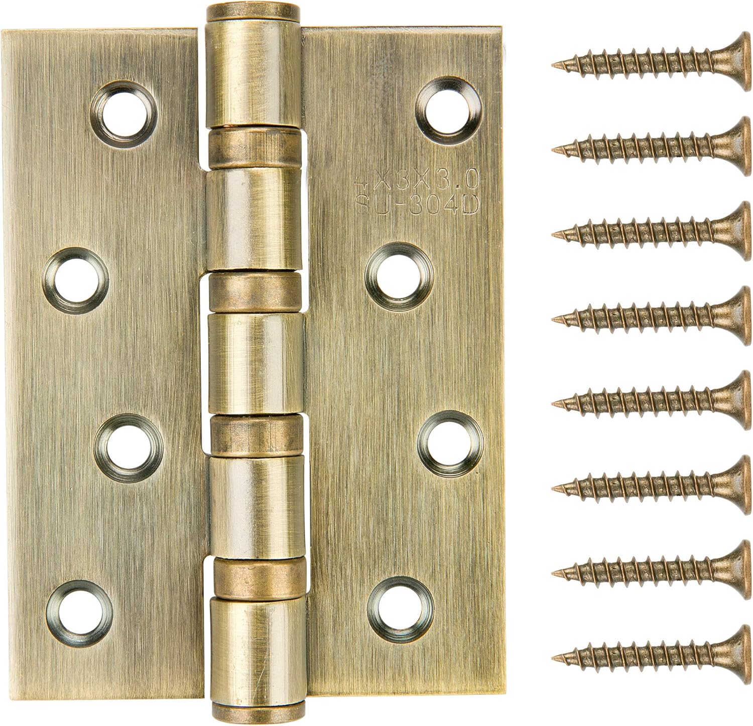 WELLOCKS Door Hinge 4x3 Inches 3 Pack Stainless Steel 304, 3mm Thick