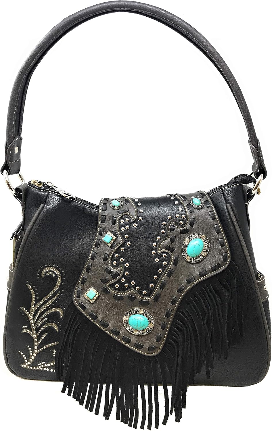 Product Name: Montana West Women's Tooled Fringe Hobo Shoulder Bag