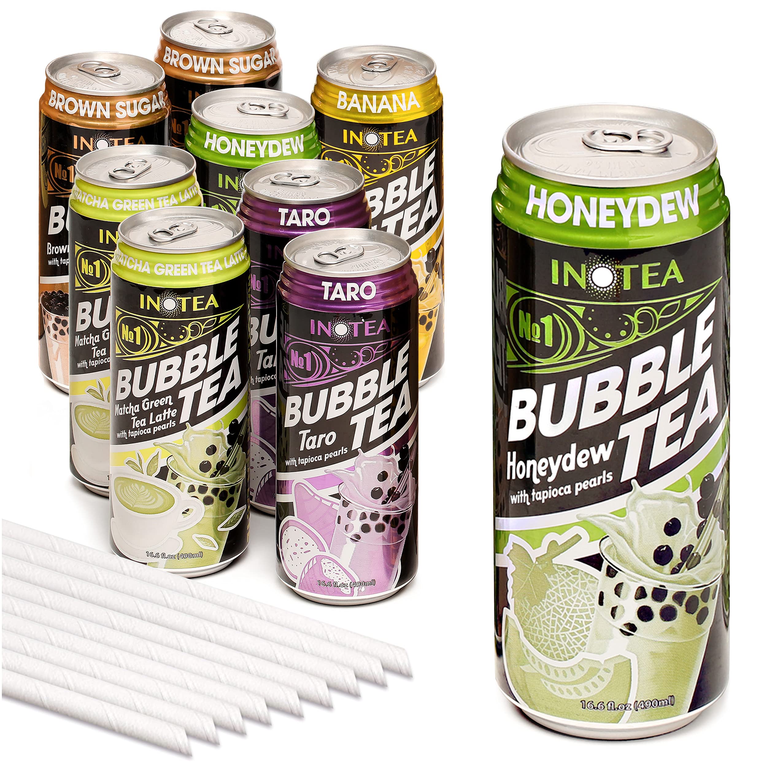 Buy KMunchies Inotea Bubble Tea in a Can 9 Pack Tall Canned Boba
