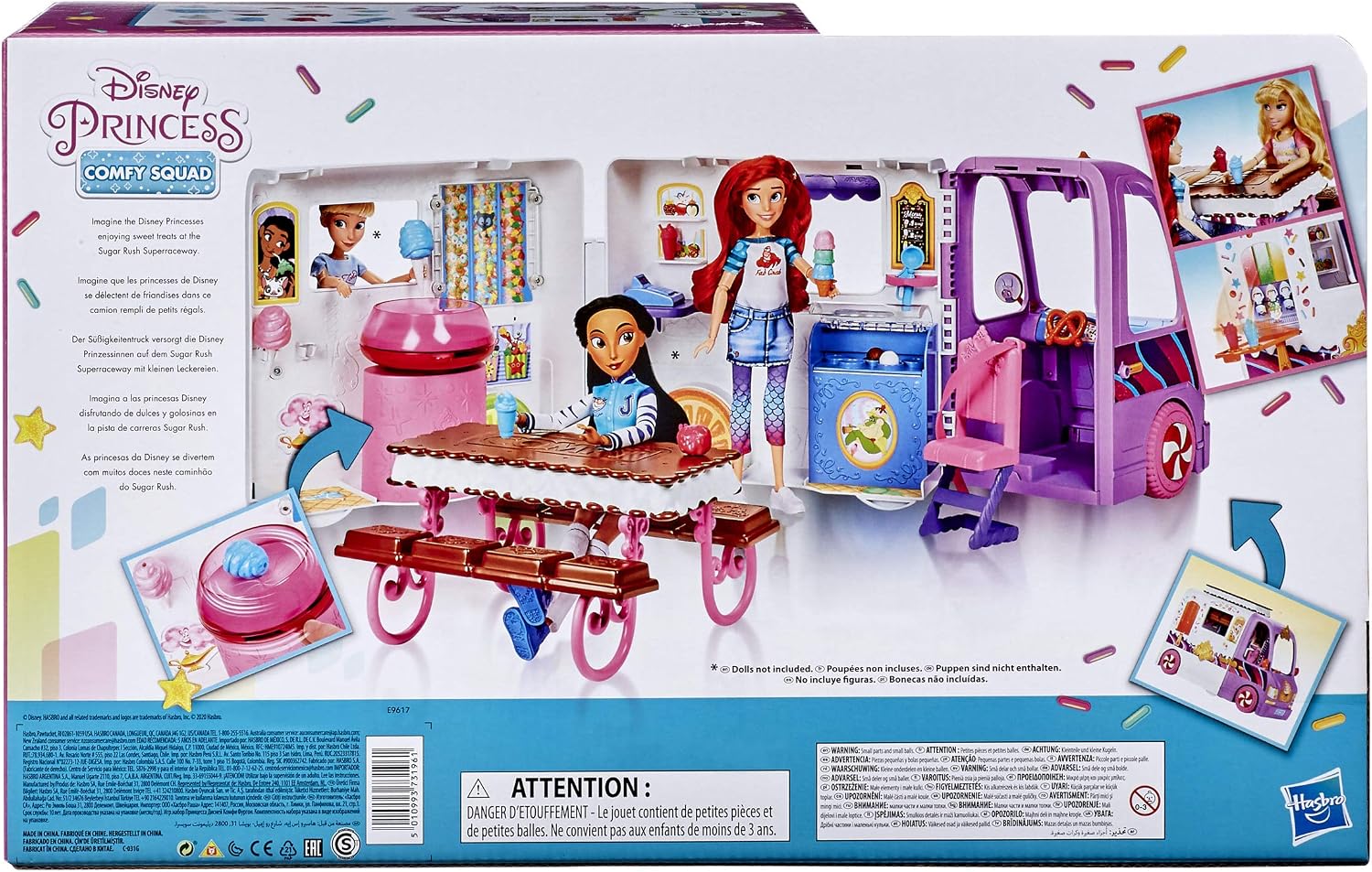 Disney Princess Comfy Squad Sweet Treats Truck, Playset with 16 Accessories, Pretend Ice Cream Shop, Toy for Girls 5 Years Old and Up - Image 4