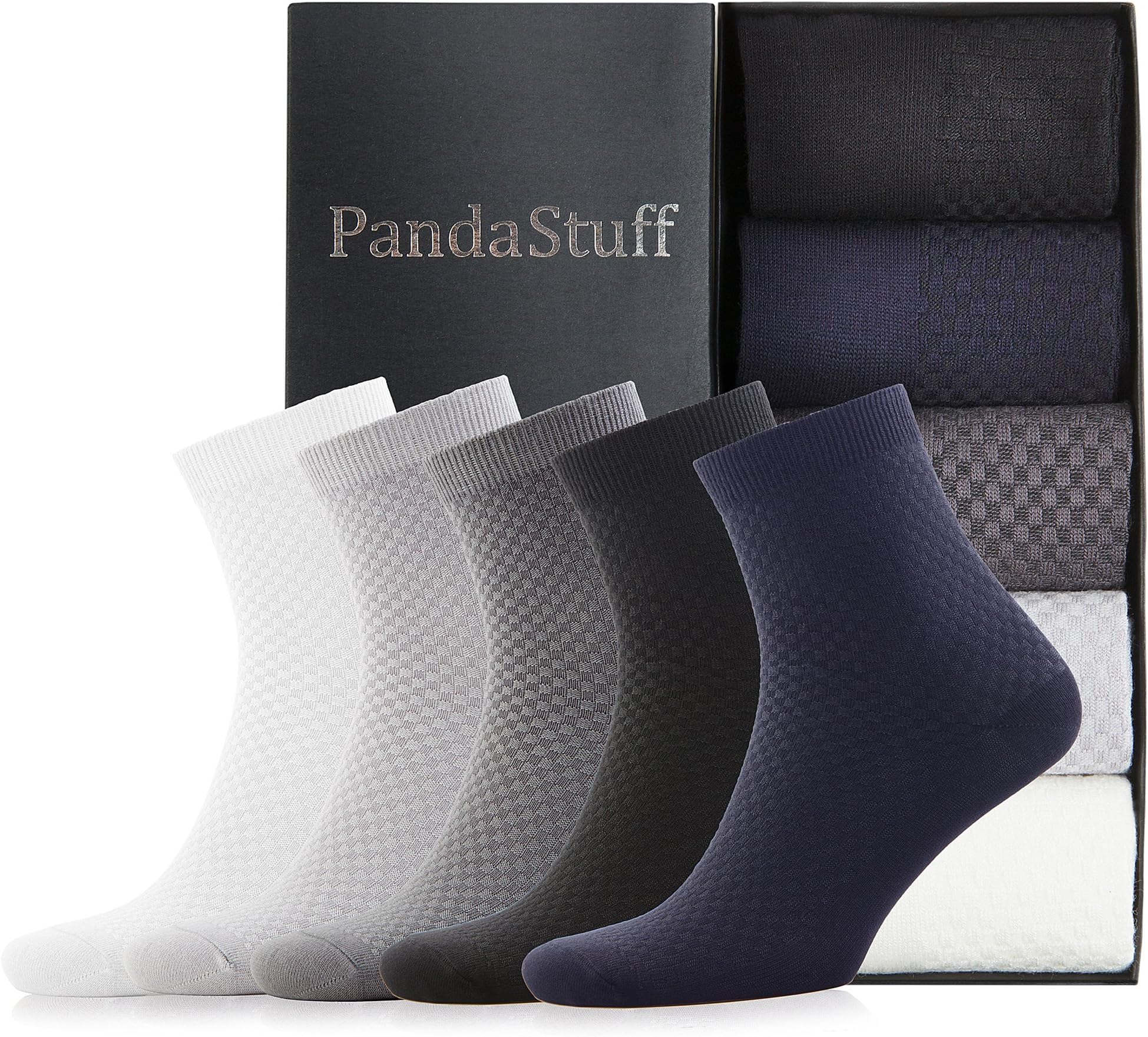 Men's Bamboo Socks, 5-Pair Gift Box, Premium Quality