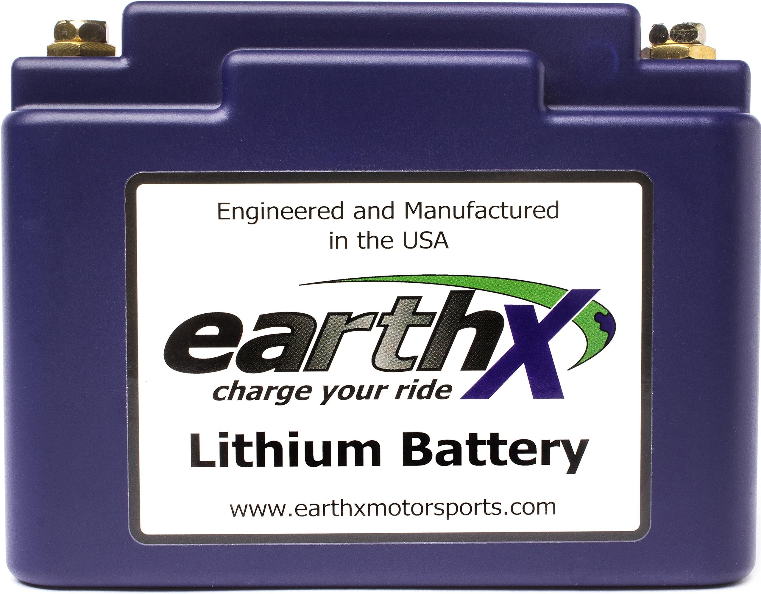 EarthX ETX36E Eco-Friendly Lithium Motorcycle Battery with Built-in Battery Management System