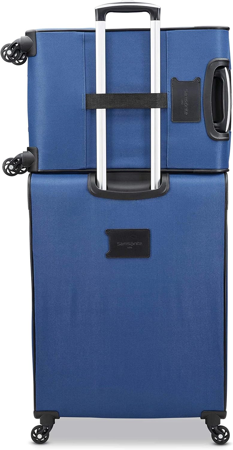samsonite stackit plus 2 piece stackable 1680d luggage set