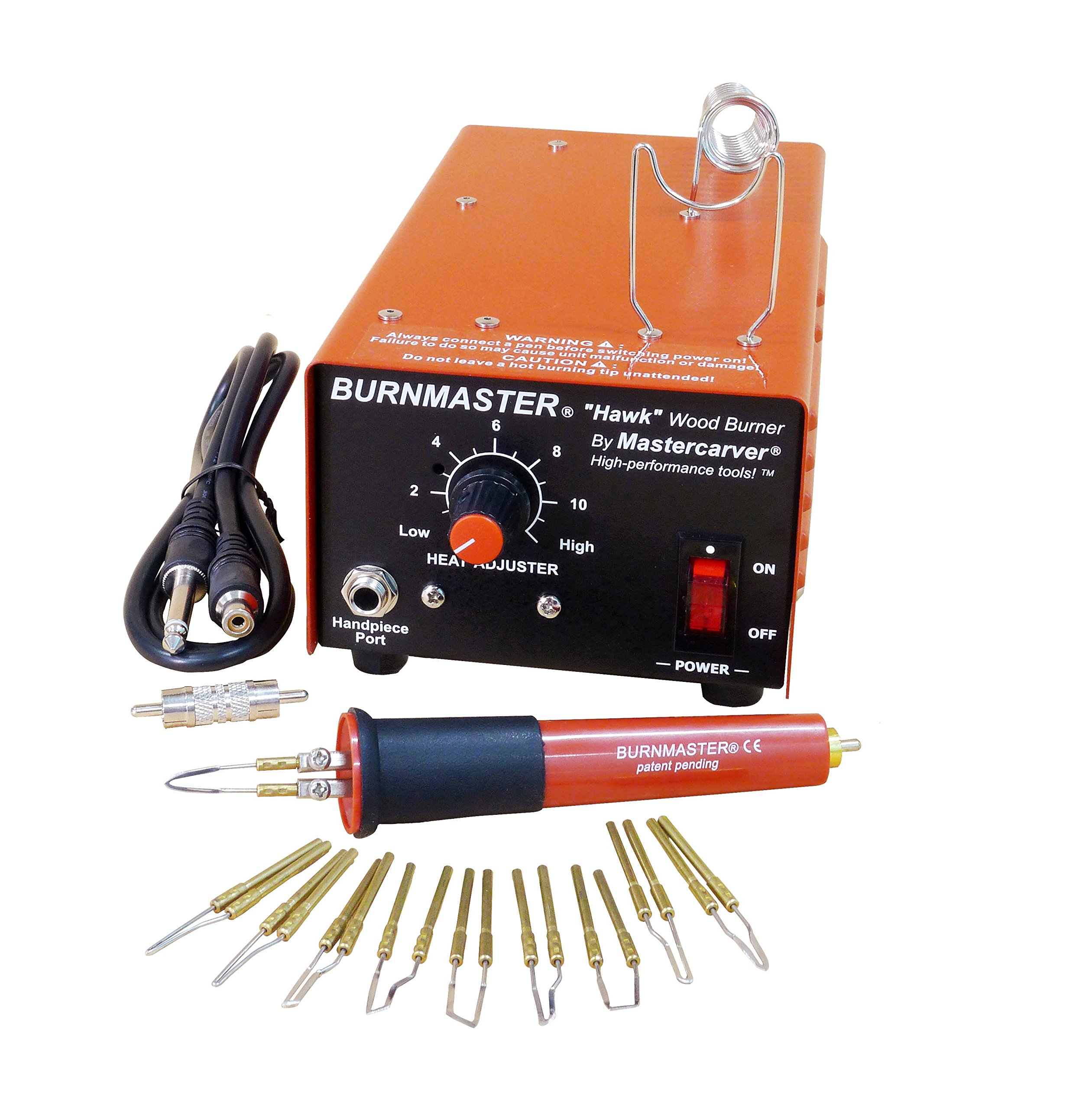 Burnmaster HAWK Single Port Woodburner PACKAGE Burner + Pen + Tips (110V) The Pyrography Tool