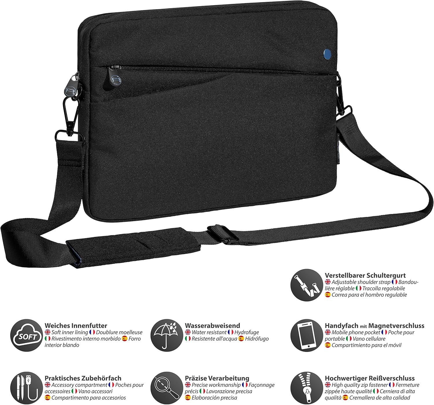 Pedea Tablet Case 12-13 Inch Case for iPad Pro 13 2024 M4, iPad Pro 12.9 2022 M2, Galaxy Tab S10+/S9+, Surface Pro 12" - Image 5