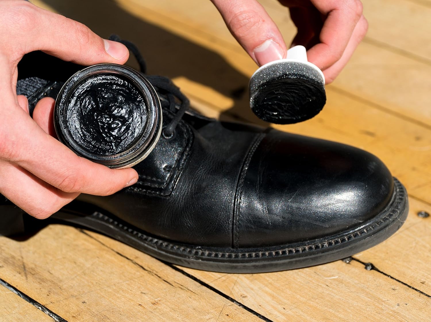 Cadillac Select Premium Cream Shoe Polish - Black: Shoes