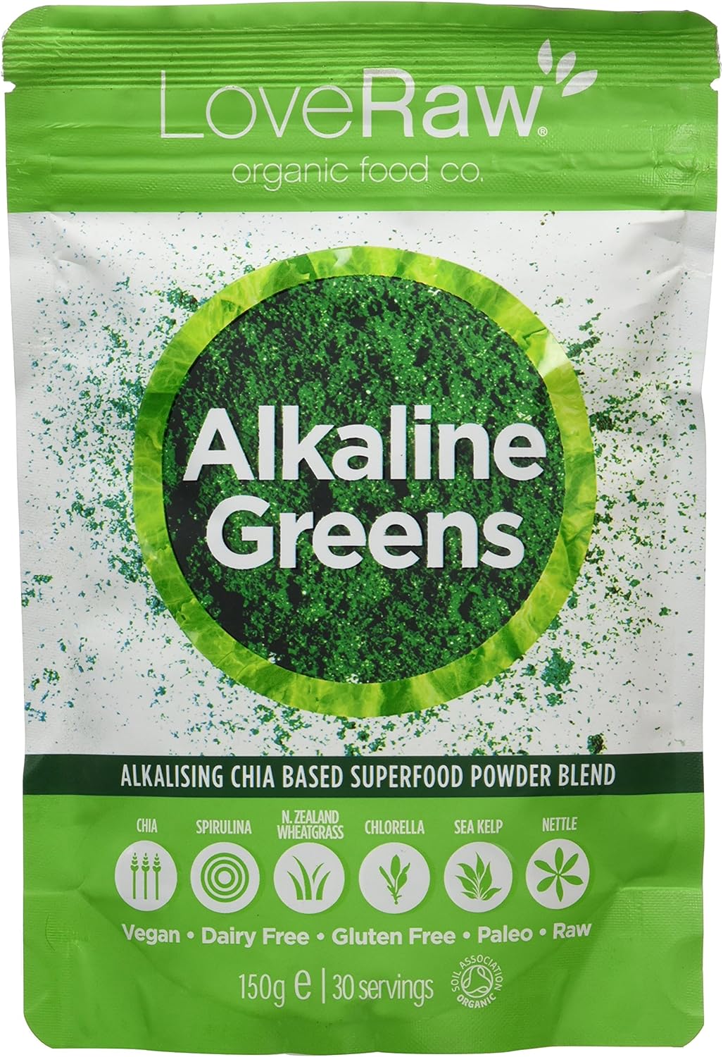 Loveraw Alkaline Greens Superfood Powder Blend 150 g Amazon.co.uk Grocery