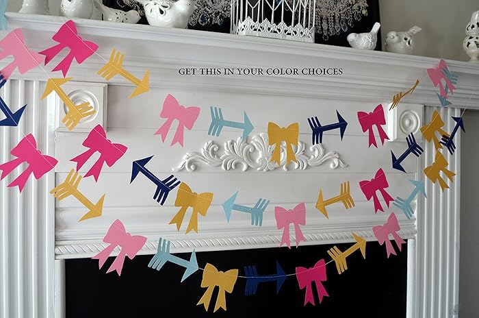 Amazon Com Bows Or Arrows Gender Reveal Baby Shower Decorations