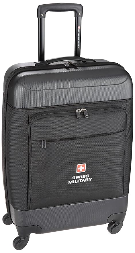 Swiss Military Polyester 60 liters Black Trolley Suitcase (TL-4)