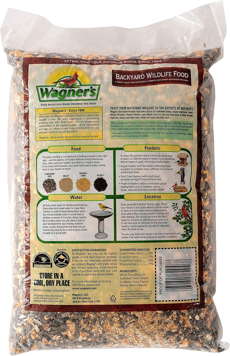Wagner's 62046 Backyard Wildlife Food, 8-Pound Bag : Wild Bird Birdseed : Garden & Outdoor