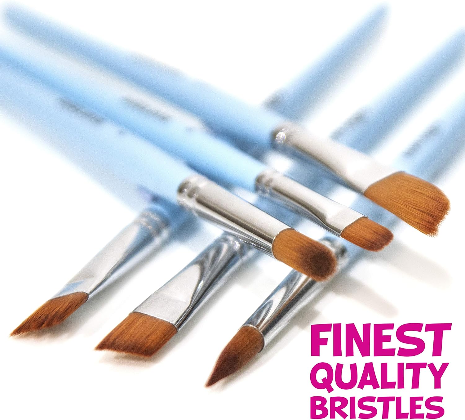 Blue Squid Watercolour Paint Brushes Set of 12, Professional Artist Brush Set including Soft Synthetic Nylon Bristles - Image 3