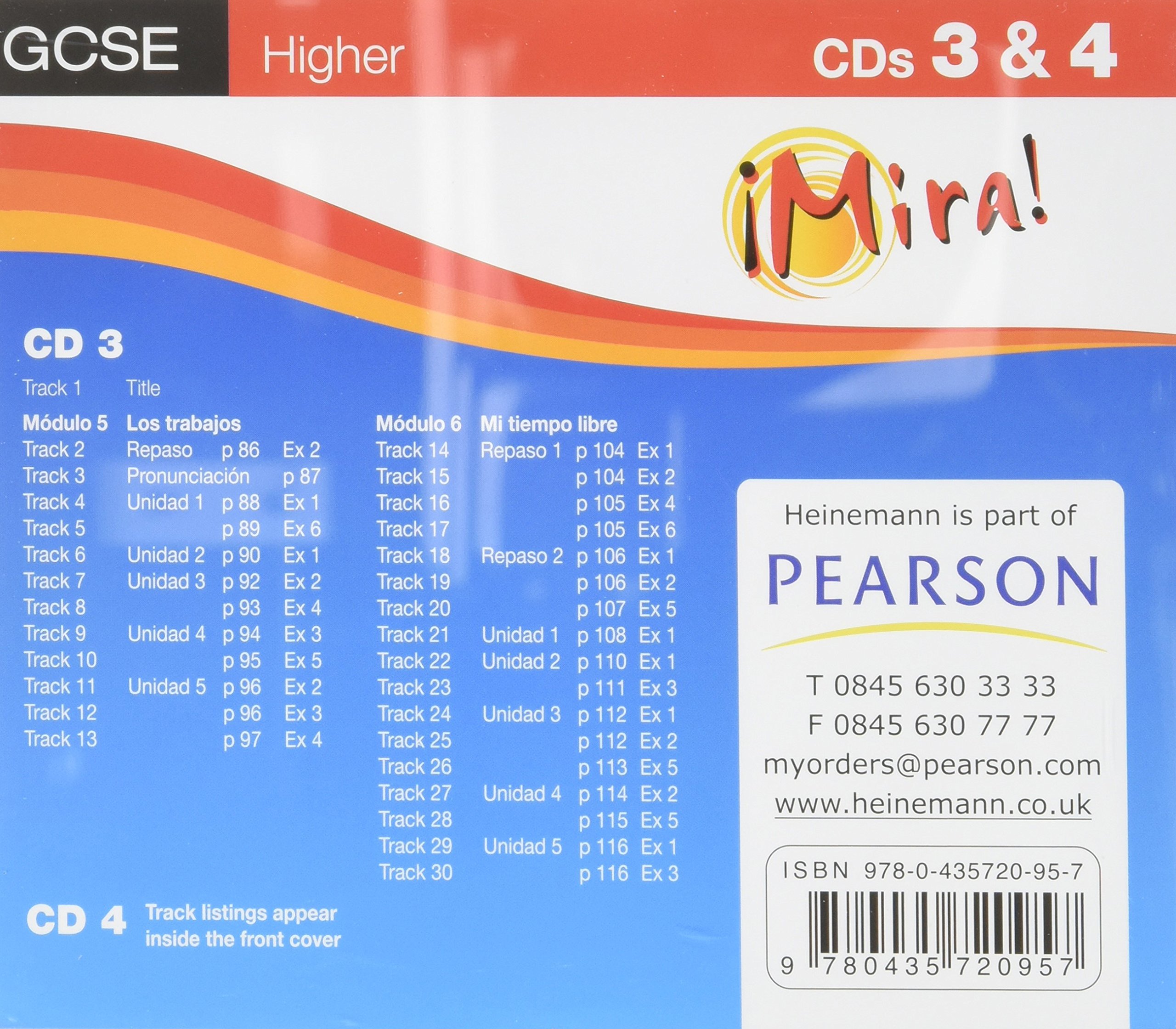 Mira Aqaocr Gcse Spanish Higher Audio Cd Pack Aqa Gcse - 