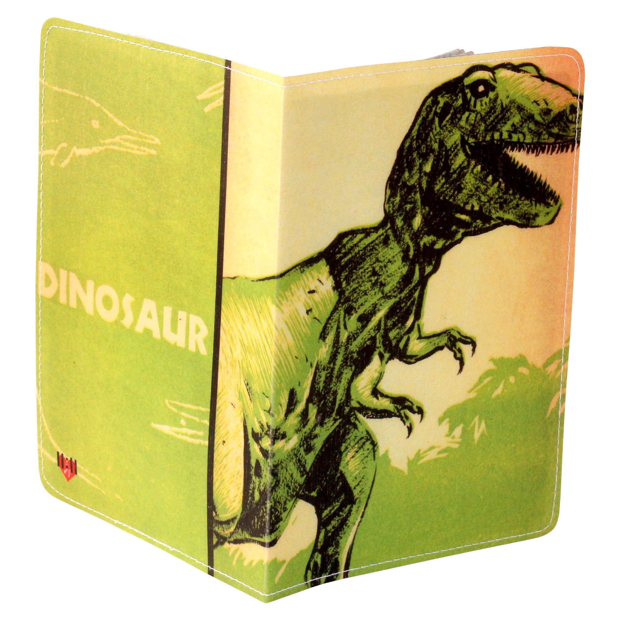 TRex Dinosaur Green Travel Passport Holder on Galleon Philippines