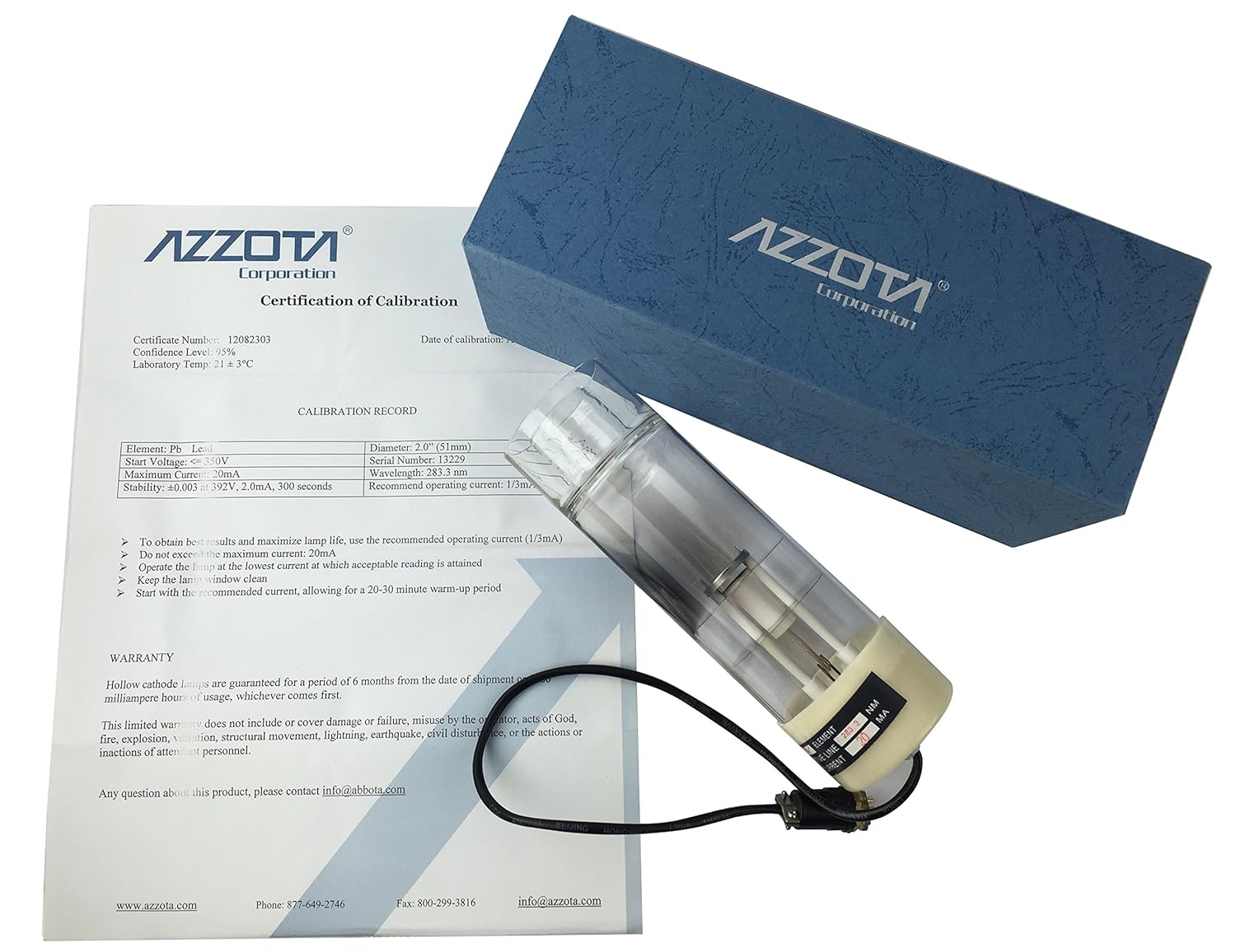 Amazon Com Azzota Hollow Cathode Lamp Nickel Ni Fits Perkin Elmer Non Coded 9 Pin Industrial Scientific