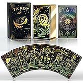 WJPC Gold Foil Edge Tarot Cards with Guidebook Set&Gift Box for Beginner& Expert. Original Design Tarot Cards Decks