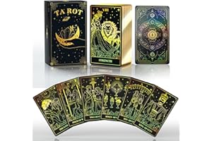 WJPC Gold Foil Edge Tarot Cards with Guidebook Set&Gift Box for Beginner& Expert. Original Design Tarot Cards Decks