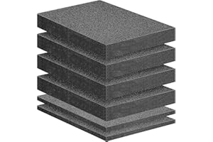 DECOHS 6 Pcs Pick Apart Foam Insert- 2 Sizes Pick and Pluck Foam- Pluck Pre Cube Sheet Foam with Bottom Use for Toolbox Game 