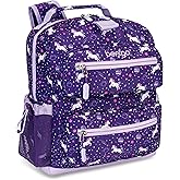 Bentgo Kids Backpack - Lightweight 14” Backpack in Fun Prints for School, Travel, & Daycare, Ideal for Ages 4+, Roomy Interior, Durable & Water-Resistant Fabric, & Loop for Lunch Bag (Unicorn)