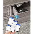 BAWOSS Smart Cabinet Lock Bluetooth Hidden Invisible RFID Kid Keyless Drawer Locks for Adults Children Proof,TTlock APP Works with Alexa & Google Home for Sliding Cabinet and Box,No Drilling,NFC,Card