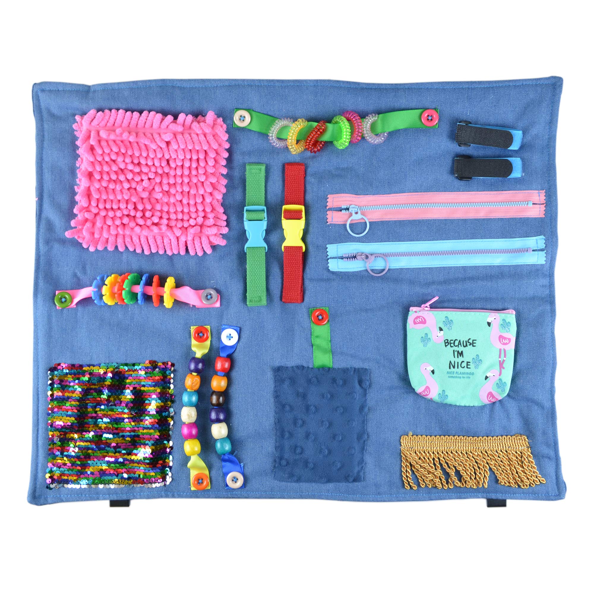 rainbowstar Fidget Blanket for Alzheimer Patients Anxiety Relief Autistic Dementia Therapeutic Tool Sensory Pad