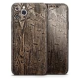 Design Skinz Rough Textured Dark Wooden Planks