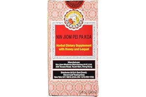 Nin Jiom Pei Pa Koa (Herbal Dietary Supplement with Honey and Loquat) 300ml 10 oz. One Bottle
