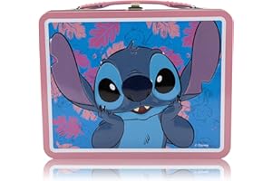 FAST FORWARD Disney Stitch Lunch Box for Kids | Stitch Tin Lunchbag for Boys, Girls, Unisex | Tin Lunchbox Storage, Toddler Snack Box, Bookbag Accessory | Ages 3+