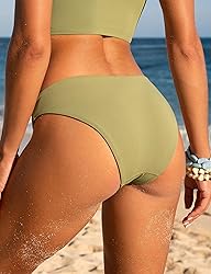 CRZ YOGA Womens Bikini Bottom Low Waisted Cheeky