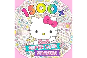 HORIZON GROUP USA Sanrio Hello Kitty and Friends 1500+ Super Cute Kawaii Stickers, Hello Kitty Chococat My Melody Keroppi Badtz-Maru Pompompurin, Cute Gifts for Kids Teens Girls Adults