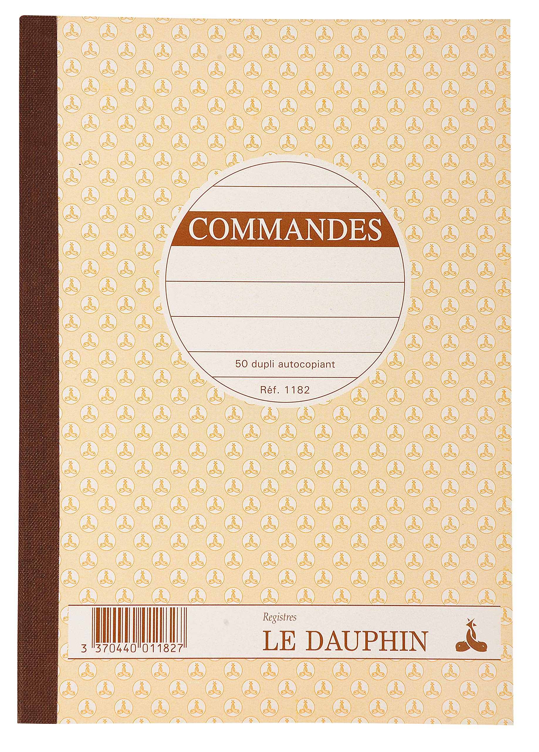 Le Dauphin - Ref. 1182D - Lot of 5 COMMANDS Manifolds - Carbonless Paper - Duplicate (1 Original and 1 Copy) - 50 Sheets - Format 21 x 14.8 cm - Varnished Cover